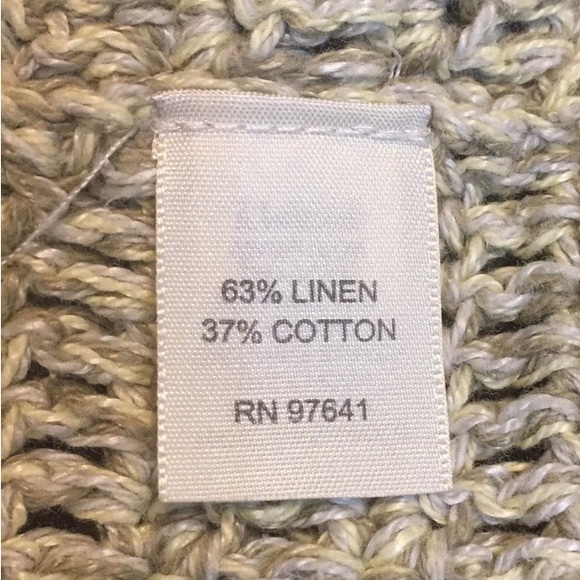 J Jill Linen Cotton Crochet Sweater. Size tag is missing. Estimated Size XL - Picture 2 of 7